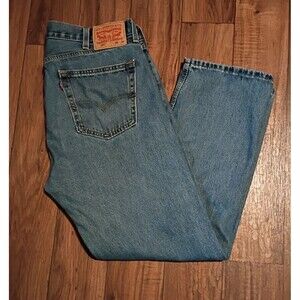 Levi's 505 Mens 38 X 30 Straight Leg Blue Jeans
